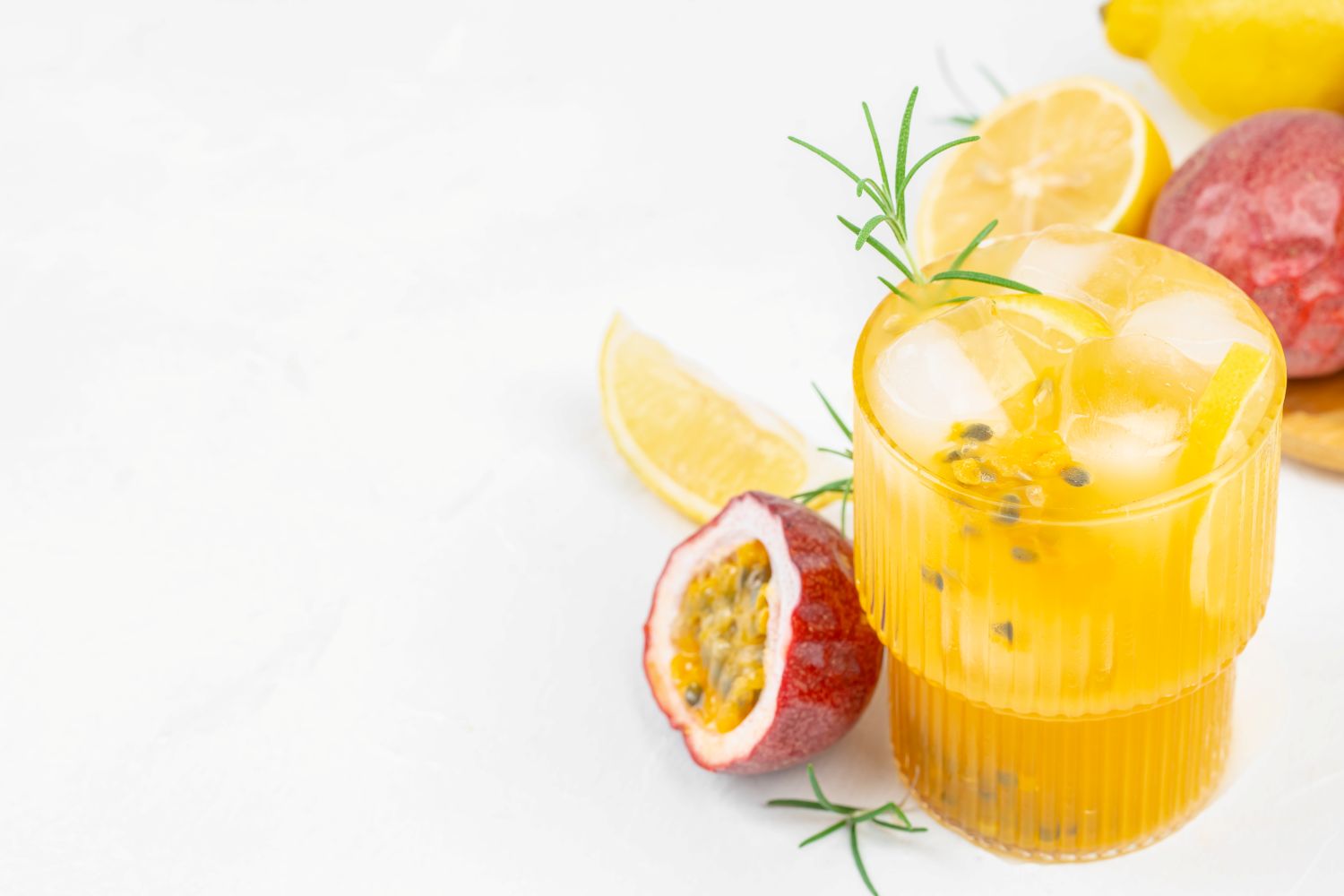 Tropical Drinks with Passion Fruit